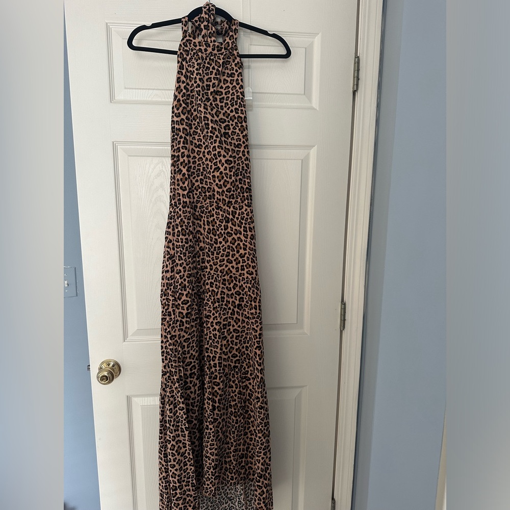 Leopard Print Sleeveless Dress